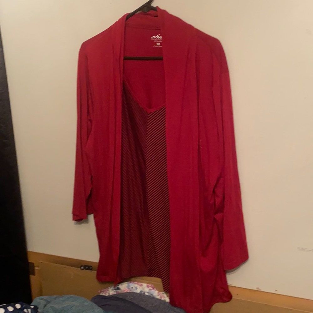 Ladies long sleeve one piece jacket and top